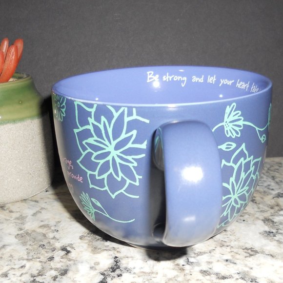 Abbey Press Blue Coffee/Tea Mug A Prayer of Encouragement Psalm 31:24 - Picture 2 of 6